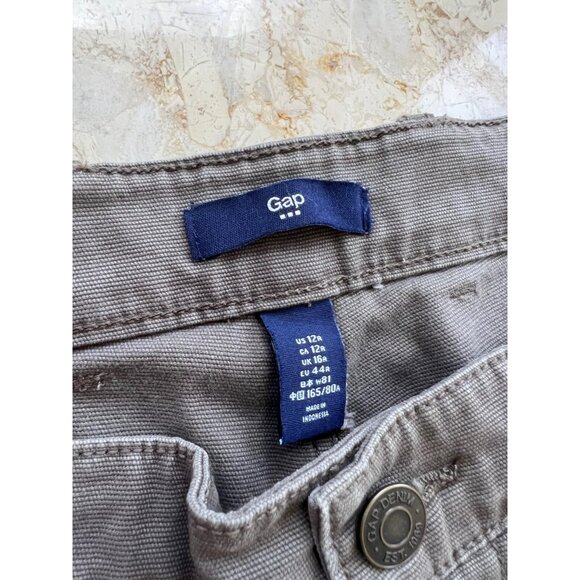 Gap Womens Gray Denim Pants With Pockets & Ankle Zippers Size 12 - Picture 3 of 7